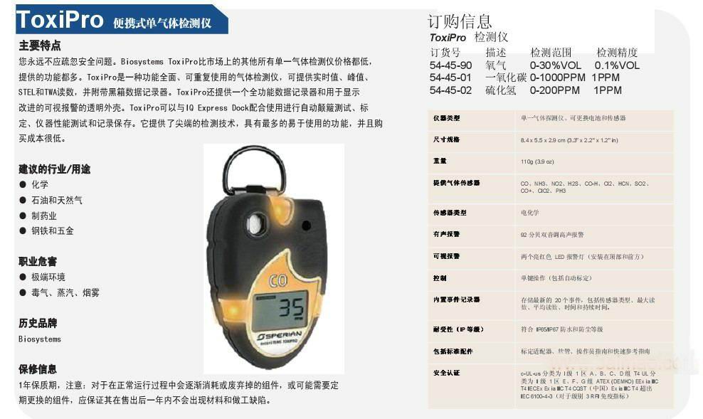 斯博瑞安CO檢測儀